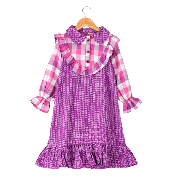 Pink Winter Flannel Dress